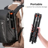Штатив алюмінієвий K&F Concept T255A4+BH-36L, max 16кг, h 170cм (KF09.085V3)